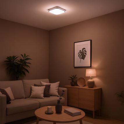 Lámpara de techo LED NEMO LED/11W/230V 26x26 cm cromado brillante