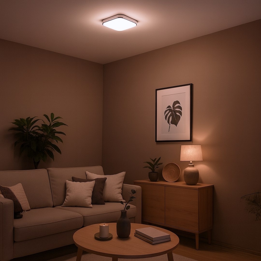 Lámpara de techo LED NEMO LED/11W/230V 26x26 cm cromado brillante