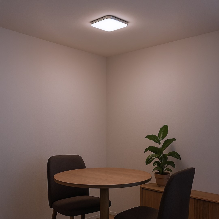 Lámpara de techo LED NEMO LED/11W/230V 26x26 cm cromado brillante