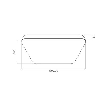 Lámpara de techo LED NEMO LED/36W/230V 50x50 cm negra