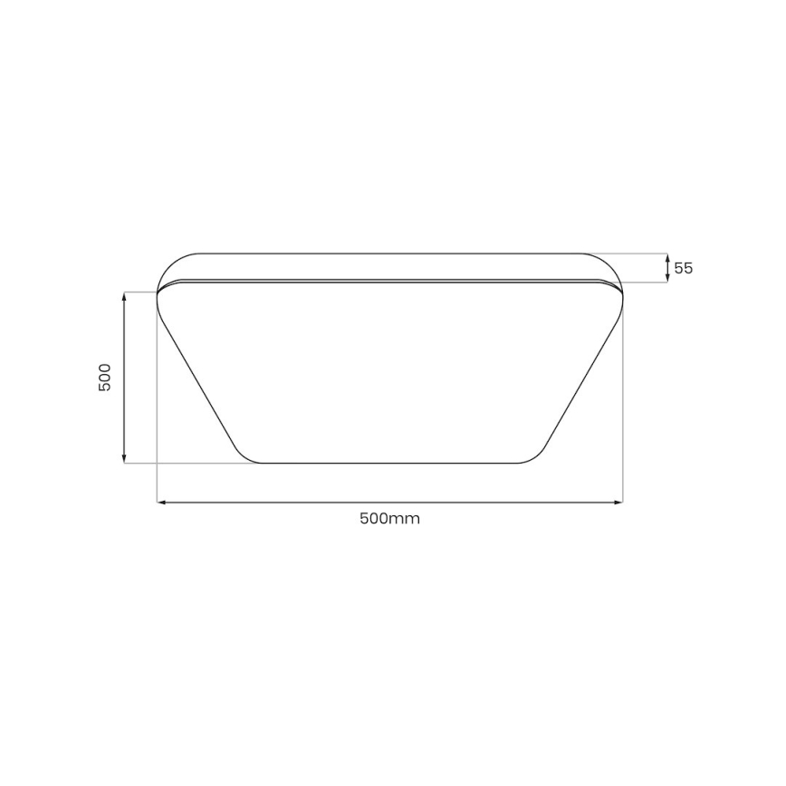 Lámpara de techo LED NEMO LED/36W/230V 50x50 cm negra