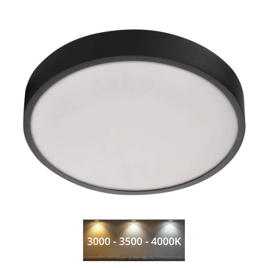 Lámpara de techo LED NEXXO LED/28,5W/230V 3000/3500/4000K Ø 30 cm negra