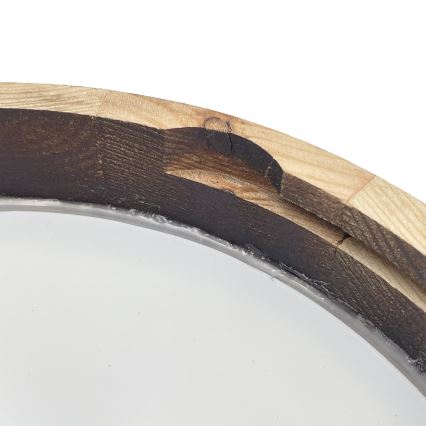 Lámpara de techo LED OAK SMOKY SLIM LED/20W/230V/4000K Ø 27 cm roble/marrón oscuro