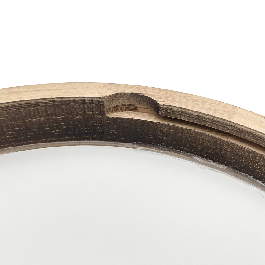 Lámpara de techo LED OAK SMOKY SLIM LED/36W/230V 4000K Ø 37 cm roble/marrón oscuro