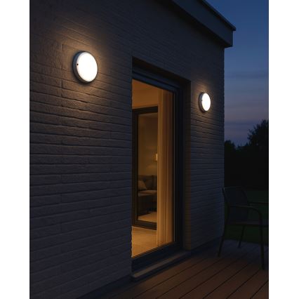 Lámpara de techo LED para exterior, 8 W, 230 V, 4200 K, Ø 14 cm, IP64, blanca