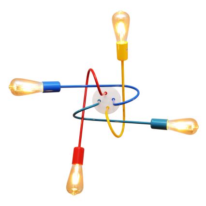 Lámpara de techo LED para niños OXFORD 4xE27/10W/230V
