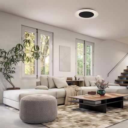 Lámpara de techo LED PIATTINO LED/30W/230V 3000/4000/6000K Ø 40 cm negra