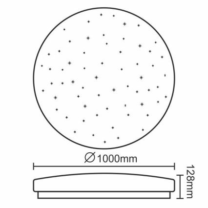 Lámpara de techo LED regulable LED/150W/230V + mando a distancia