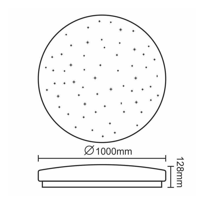 Lámpara de techo LED regulable LED/150W/230V + mando a distancia