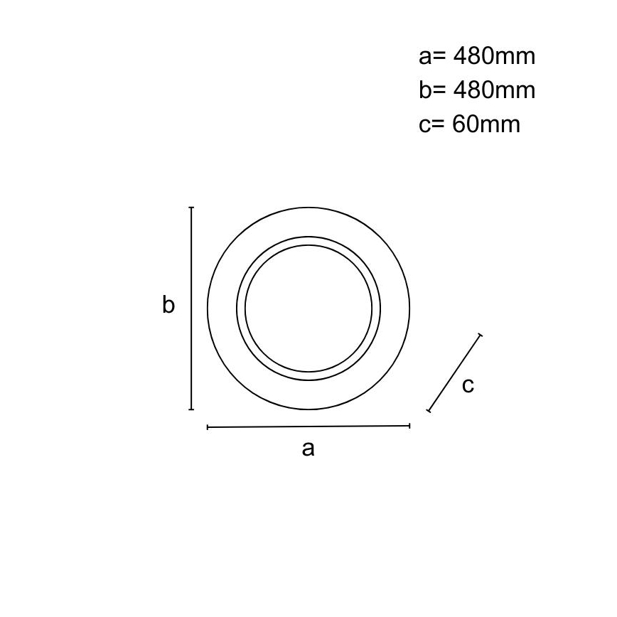 Lámpara de techo LED regulable 25W/230V, temperatura de color 3000–6500K, con mando a distancia