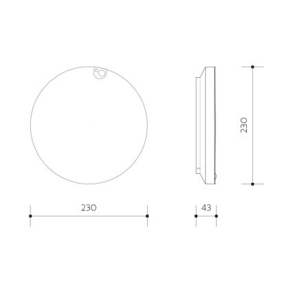 Luminaria de techo LED regulable con sensor de movimiento y detector crepuscular LED/6/12/18W/230V Ø 23 cm