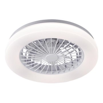 Lámpara de techo LED regulable con ventilador VENTELUX LED/24W/230V 3000/4000/6500K Ø 45 cm blanca + control remoto