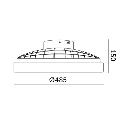 Lámpara de techo LED regulable con ventilador VENTELUX LED/48W/230V 3000/4000/6500K diámetro 48,5 cm negra + mando a distancia