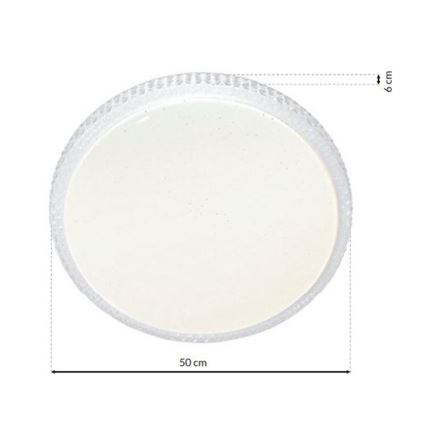 Lámpara de techo LED regulable CRUZ con mando a distancia LED/66W/230V 3300lm