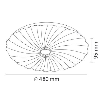 Lámpara de techo LED regulable FLOWER LED/36W/230V + mando a distancia