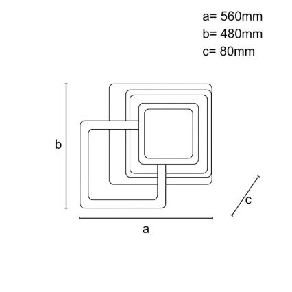 Lámpara de techo LED regulable LED/105W/230V 3000-6500K + mando a distancia