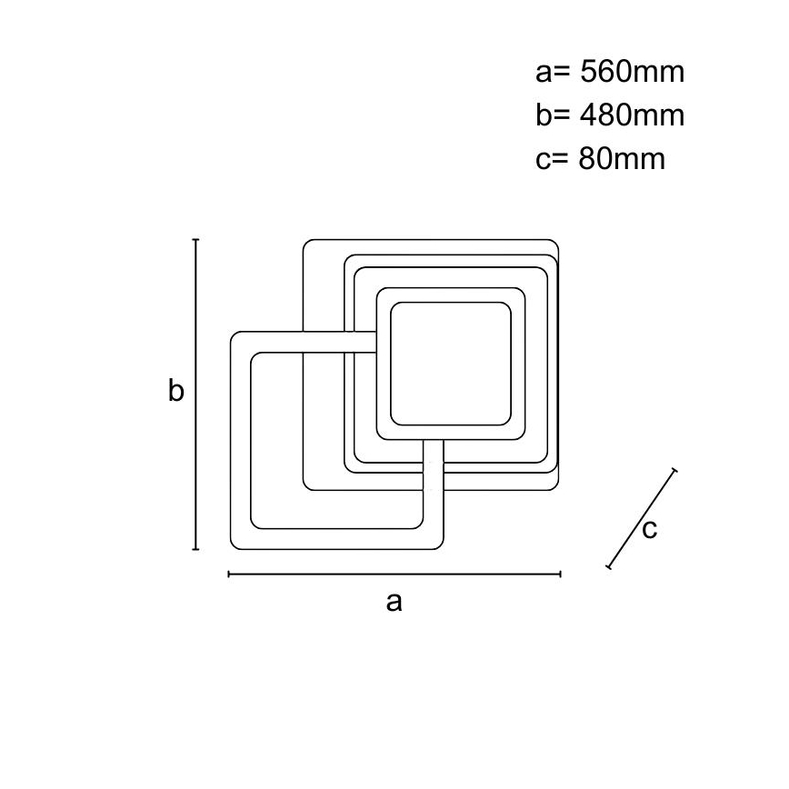 Lámpara de techo LED regulable LED/105W/230V 3000-6500K + mando a distancia