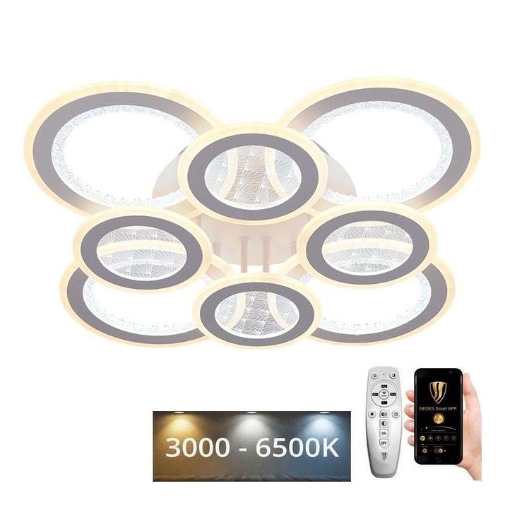 Lámpara de techo LED regulable LED/200W/230V 3000-6500K + control remoto