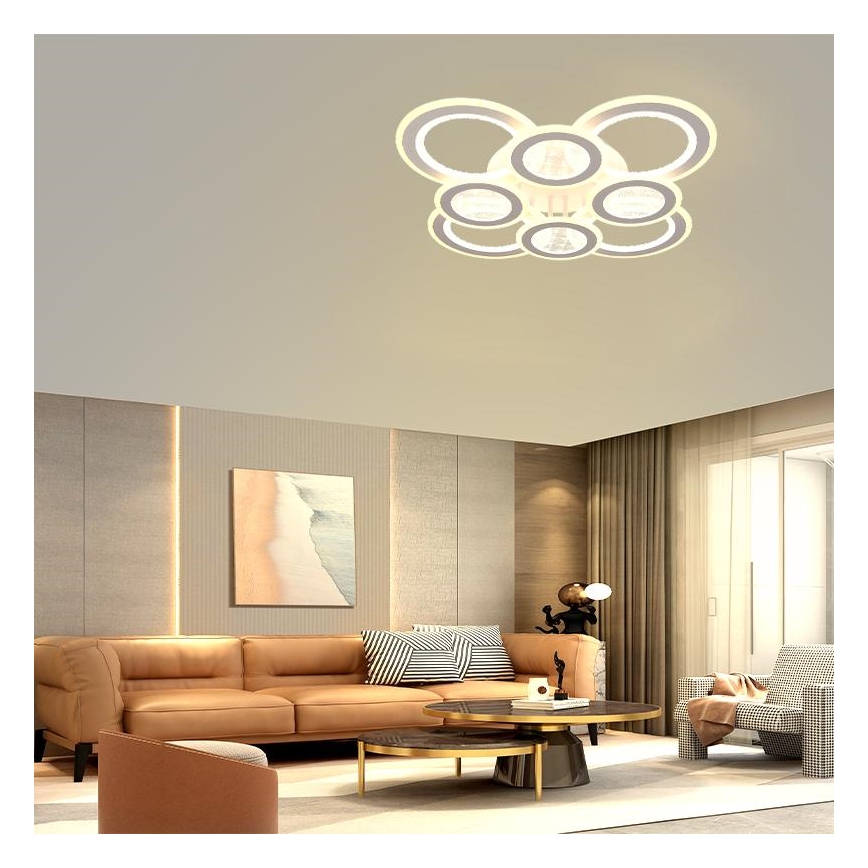 Lámpara de techo LED regulable LED/200W/230V 3000-6500K + control remoto