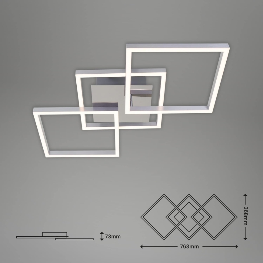 Lámpara de techo LED regulable LED/36W/230V 3000K cromo mate