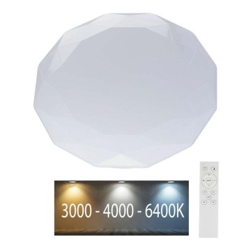 Lámpara de techo LED regulable LED/40W/230V 3000K/4000K/6500K Ø 50 cm + mando a distancia