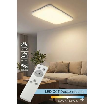 Luminaria de techo LED regulable LED/48W/230V 3000-6500K blanco + mando a distancia