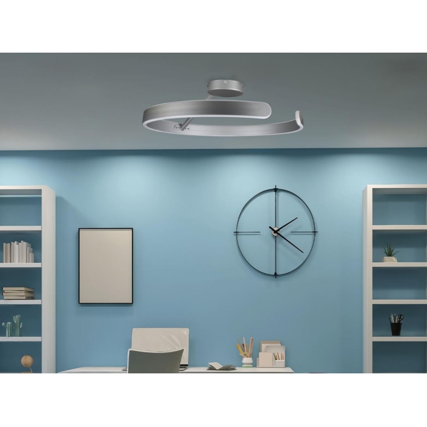 Lámpara de techo LED regulable LED/72W/230V 3000-6500K cromo mate + control remoto