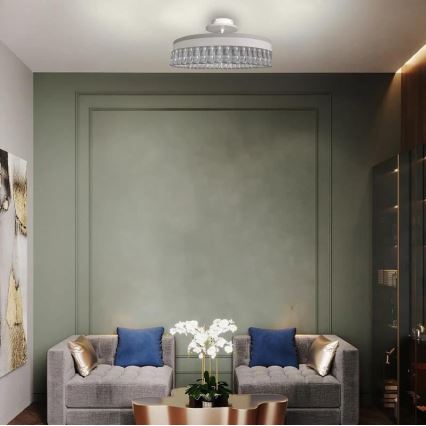 Lámpara de araña de cristal LED de superficie regulable LED/75W/230V 3000-6500K blanco + control remoto