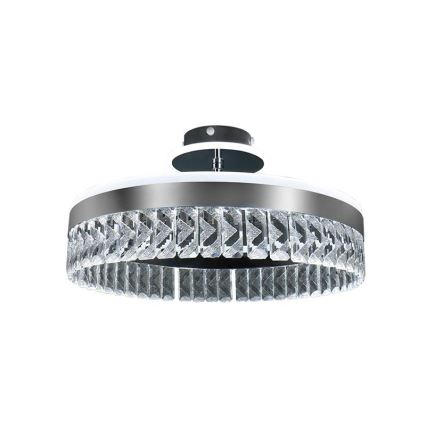 LED Lámpara de araña de cristal regulable empotrada LED/75W/230V 3000-6500K cromo mate + control remoto