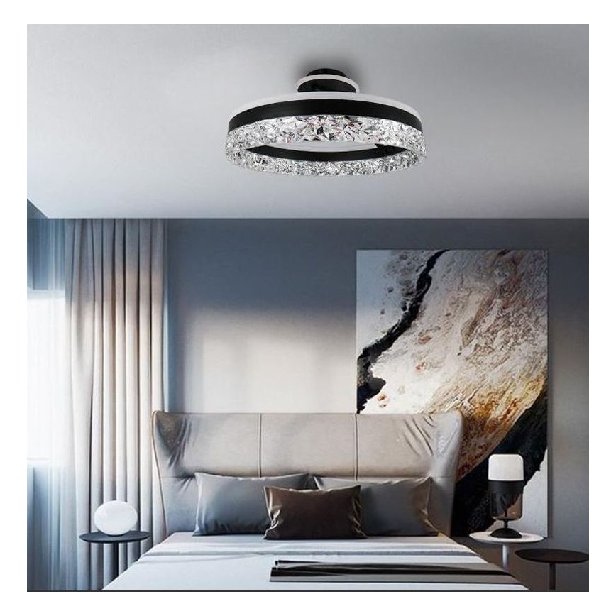 Lámpara de techo LED regulable LED/86W/230V 3000-6500K negro + control remoto