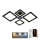 Lámpara de techo LED regulable LED/95W/230V 3000-6500K + control remoto