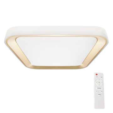 Lámpara de techo LED regulable QUADRO LED/38W/230V 3000-6000K blanco/dorado + mando a distancia