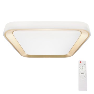 Lámpara de techo LED regulable QUADRO LED/66W/230V 3000-6000K blanco/dorado + mando a distancia