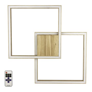 Lámpara de techo LED regulable RAMME LED/48W/230V roble mate + mando a distancia