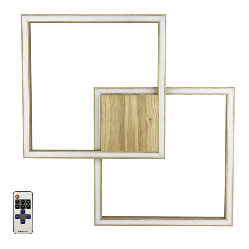Lámpara de techo LED regulable RAMME LED/48W/230V roble mate + mando a distancia