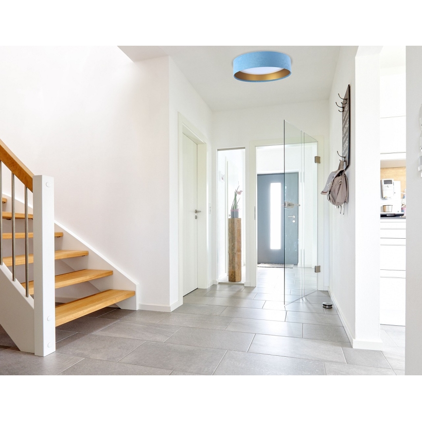 Lámpara de techo LED regulable SMART GALAXY LED/24W/230V diámetro 44 cm azul claro/dorado 3000-6500K + mando a distancia