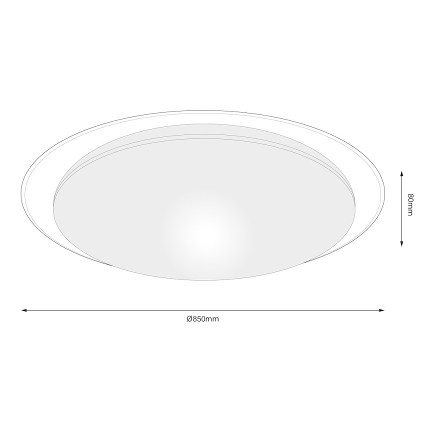 Luminaria de techo LED regulable SONIC LED/100W/230V 3000-6000K Ø 85 cm blanca + mando a distancia