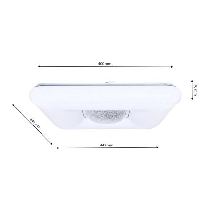 Lámpara de techo LED regulable YAX LED/24W/230V + mando a distancia