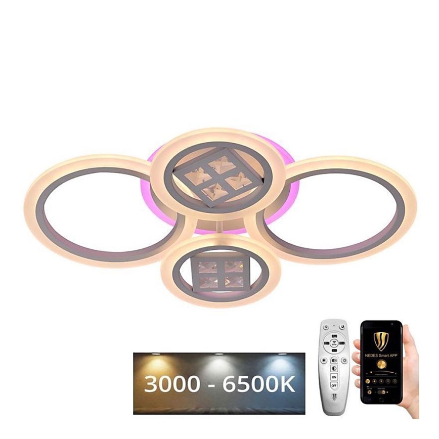 Lámpara de techo LED RGB regulable LED/50W/230V 3000-6500K + mando a distancia
