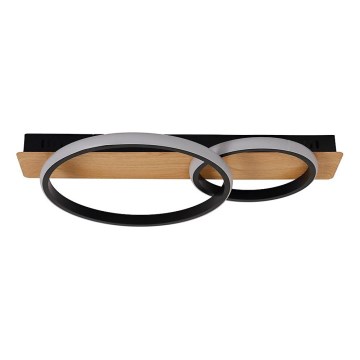 Lámpara de techo LED ROWENA LED/14W/230V negro/marrón