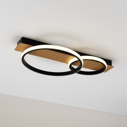 Lámpara de techo LED ROWENA LED/14W/230V negro/marrón