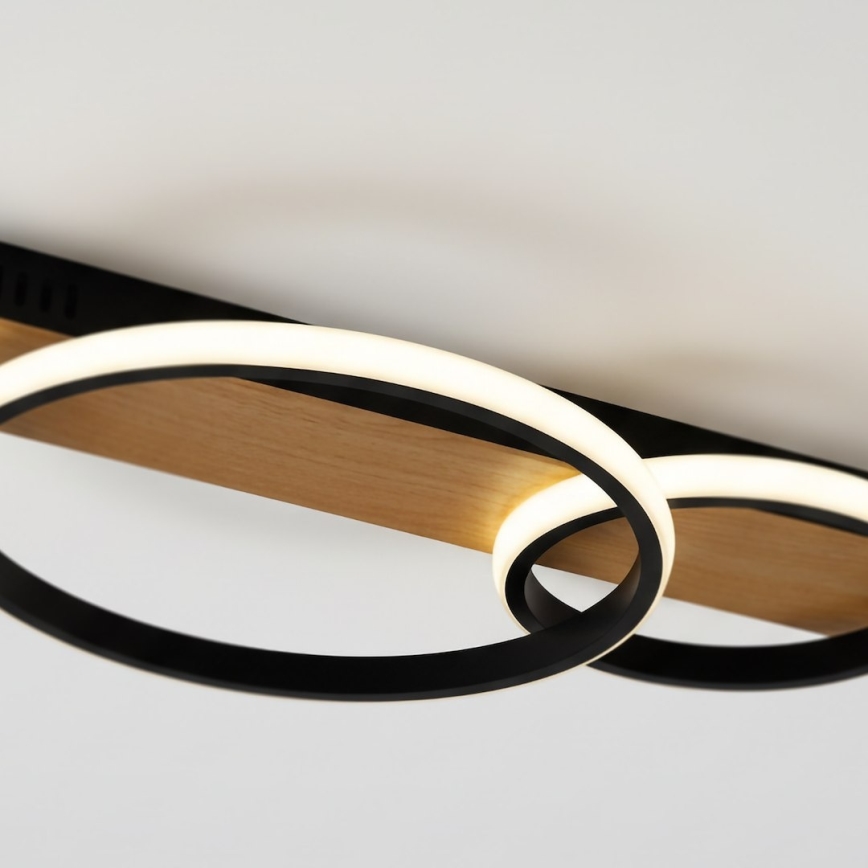 Lámpara de techo LED ROWENA LED/14W/230V negro/marrón