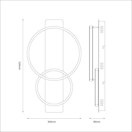 Lámpara de techo LED ROWENA LED/14W/230V negro/marrón