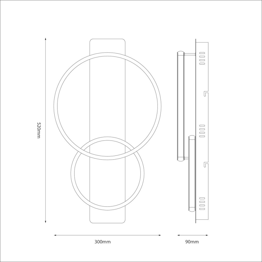 Lámpara de techo LED ROWENA LED/14W/230V negro/marrón