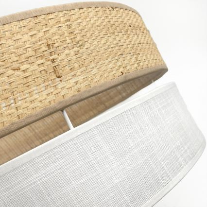 Lámpara de techo LED SIRJA BOHO LED/20W/230V 4000K diámetro 35 cm beige/blanca