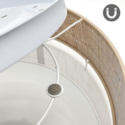 Lámpara de techo LED SIRJA BOHO LED/20W/230V 4000K diámetro 35 cm beige/blanca