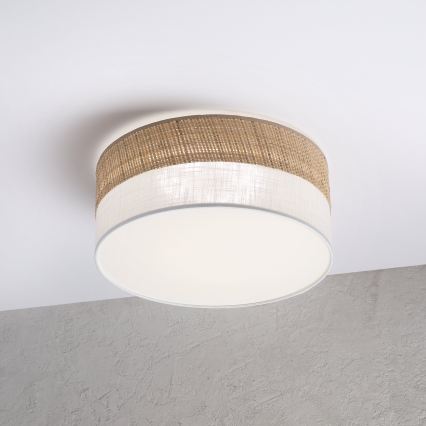 Lámpara de techo LED SIRJA BOHO LED/20W/230V 4000K Ø 35 cm beige/blanca