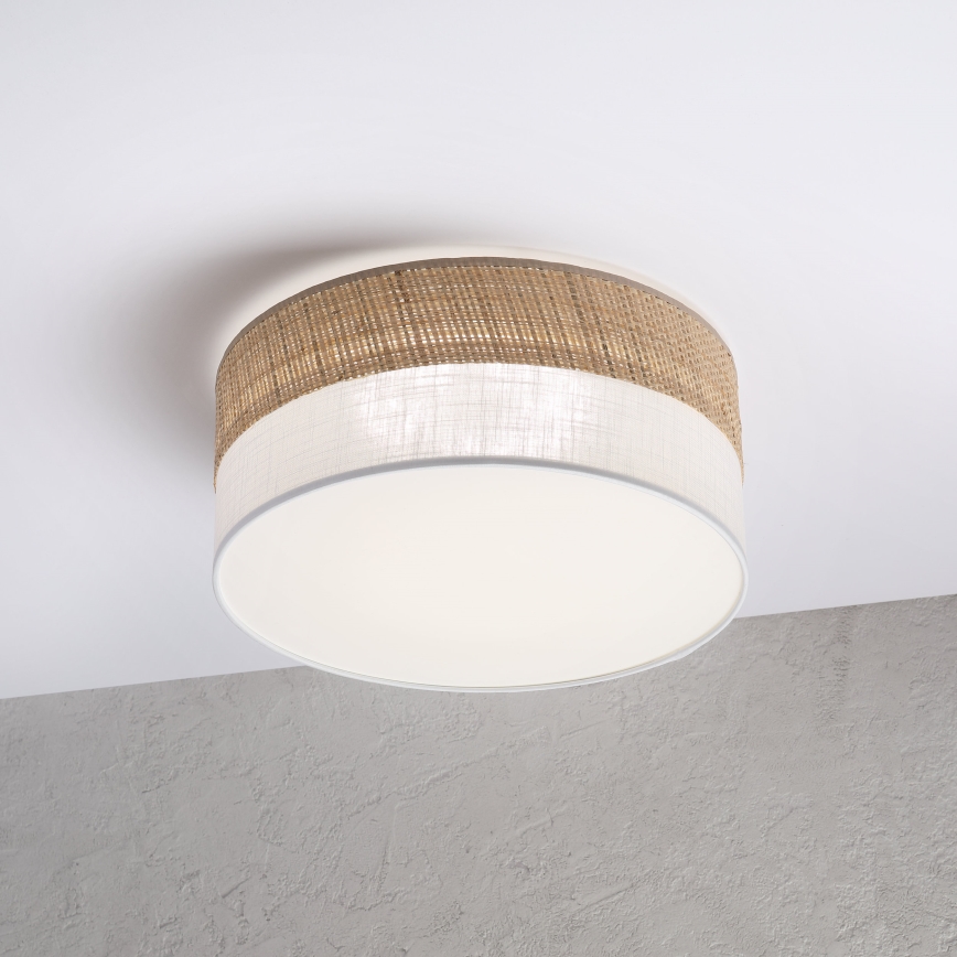 Lámpara de techo LED SIRJA BOHO LED/20W/230V 4000K Ø 35 cm beige/blanca
