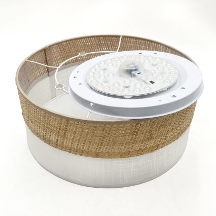 Lámpara de techo LED SIRJA BOHO LED/20W/230V 4000K Ø 35 cm beige/blanca