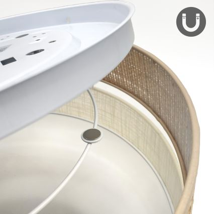 Lámpara de techo LED SIRJA BOHO LED/20W/230V 4000K Ø 35 cm beige/crema